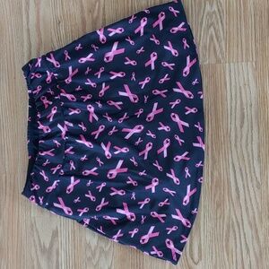 Pink ribbon breast cancer awareness flutter style golf/tennis skort